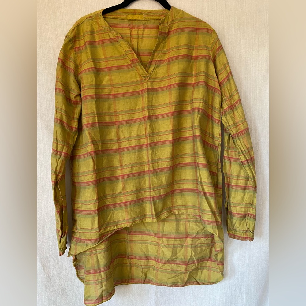 CP Shades Plaid Hi-Low Tunic